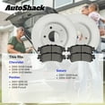 thumbnail image 3 of AutoShack Rear Solid Coated Brake Rotors + Ceramic Pads 6-PC Brake Kit Replacement for 2004-2012 Chevrolet Malibu 2005-2010 Pontiac G6 2005-2008 Chevrolet Cobalt ArmorStop 10.62" (269.7 mm), 3 of 5