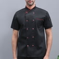 thumbnail image 2 of FEIFLY Chef Short Sleeve Chef Shirts Restaurant Kitchen Chef Blouse For Men Women Solid Color Festival Clothing, 2 of 8