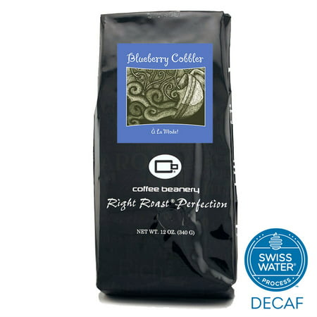 Coffee Beanery Blueberry Cobbler Flavored Coffee SWP Decaf 12 oz. (Whole (Best Ever Blueberry Cobbler)