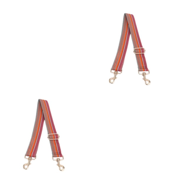 Sonducket Correa de hombro para mujer, piezas de repuesto, cinturón cruzado de lona ancha, artesanal, ajustable para correas, rosa y naranja rosa naranja 2piezas