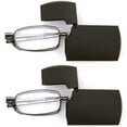 thumbnail image 4 of DOUBLETAKE 2 Pairs of Metal Compact Folding Reading Glasses with Mini Flip Top Carrying Case for Men and Women - 1.75x Magnification, 4 of 6