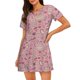 thumbnail image 1 of Balery Cute Love Camisón de manga corta con cuello redondo para mujer, cómodo y elegante., 1 of 6