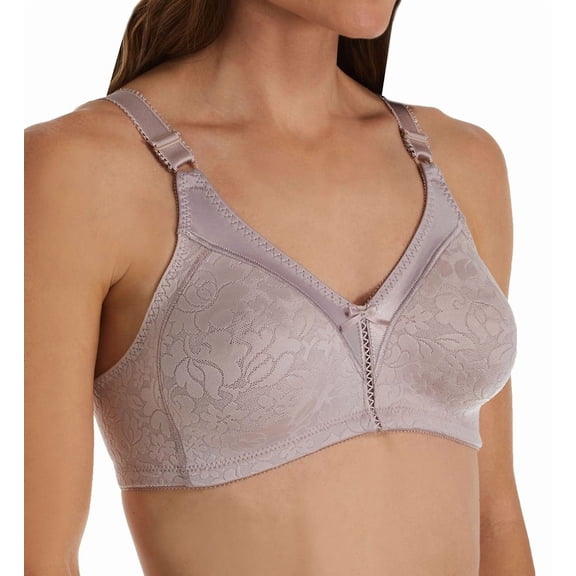 Women's Bali 3372 Double Support Lace Wirefree Spa Closure Bra (Gloss 40DD)