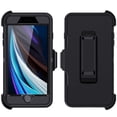 thumbnail image 7 of Petocase for iPhone SE Case 2022/2020,iPhone 8/7 Case 4.7 inches with Belt-Clip Holster Built-in Screen Protector Shockproof Drop Proof 3 in 1 Full Body Rugged Heavy Duty Durable Cover,Black, 7 of 7
