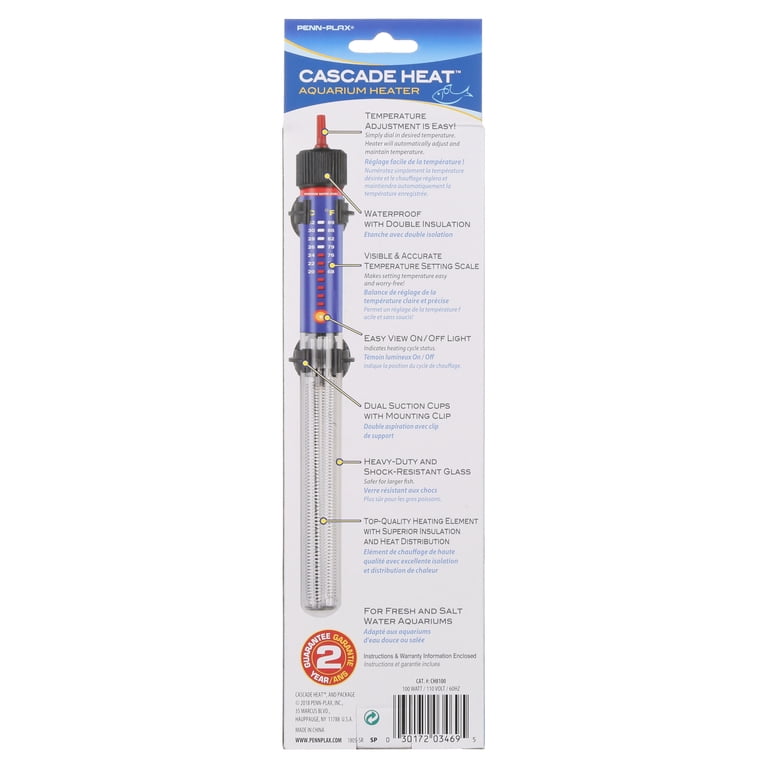 Penn-Plax Cascade Glass Aquarium Heater, 100W photo 2
