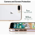 thumbnail image 6 of Clear Phone Case for iPhone 7 Plus Case iPhone 8 Plus Case, Transparent Soft TPU Plating Bumper Anti-Scratch Shockproof Protective Case Cover - Lilac Purple, 6 of 15