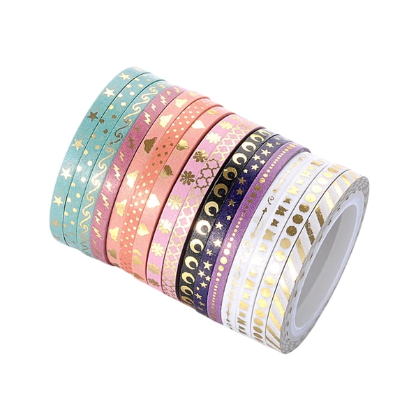 16 Roll Decorative Tape Slim Washis Tape Masking Tape Glittering Artists Tape