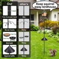 thumbnail image 4 of Umailgoo 92" Bird Feeder Pole with Squirrel Proof Baffle & 4 Shepherds Hooks- Adjustable Heavy Duty Bird House Feeding Station Stand Kit with 5-Prong Anchor for Outdoor Garden, 4 of 11