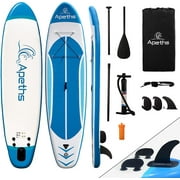 APETHS Inflatable Paddle Board SUP Board 12 Ft. 6 In. Thick Stand up for Adults with Accessories 3 Fins, Adjustable Paddle, Pump and Carrying Backpack