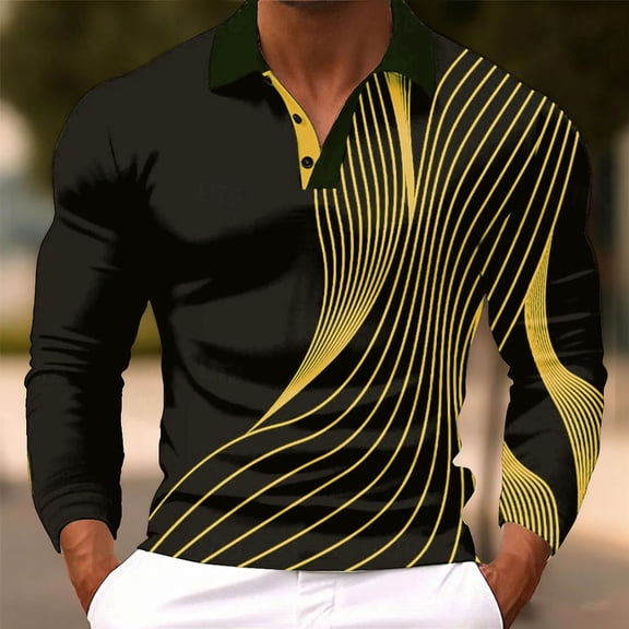 Royisotas Button Shirts for Men Big and Tall Long Sleeve Shirt Fashion Golf Mens Tops