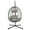 Gray-B, variant on Egg Chair With Stand Indoor Outdoor Swing Chair Patio Wicker Hanging Egg Chair Hanging Basket Chair With Stand For Bedroom Living Room Balcony,Gray-C