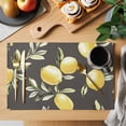 thumbnail image 2 of Summer Yellow Lemon Placemats Set of 4 Watercolor Botanical Modern Art Place Mats Indoor Wipeable Table Mats Washable Cloth Dining Table Placemats for Kitchen Holiday Party Home Decor 13x19 Inch, 2 of 9