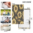 thumbnail image 6 of Yayeee 2 Pack Hand Towels for Bathroom 100% Cotton 16" x 28" Soft Absorbent Kitchen Towel, Black Sunflower Pattern, 6 of 7