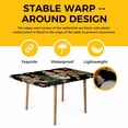 thumbnail image 4 of Black Christmas Table Cloths for 4 Foot Rectangle Tables, Xmas Tree Gingerbread Snowman Winter Patio Waterproof Elastic Fitted Tablecloths, Washable Rectangular Table Cover for Camping, 4 of 8
