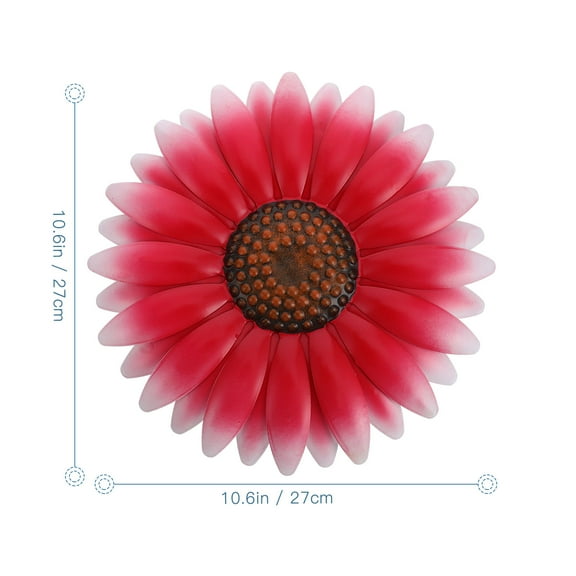 HOOWIFFY Floral Wall Decor Iron Flower Adornment Hanging Ornaments Decorators Clubs 1Set