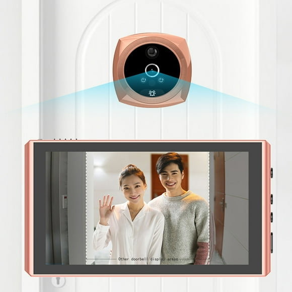 tumgatte Wired Video Intercom System Visual Doorbell Video Doorphone 4.3 Inches Monitor With Camera Wired Video Doorbell Kits For House Office Apartment Clearance