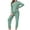 Green, variant on Diufon Women's Pajama Sets Soft Loose Long Sleeve Crewneck Tops and Cropped Pants Casual Home Sleepwear Outfit