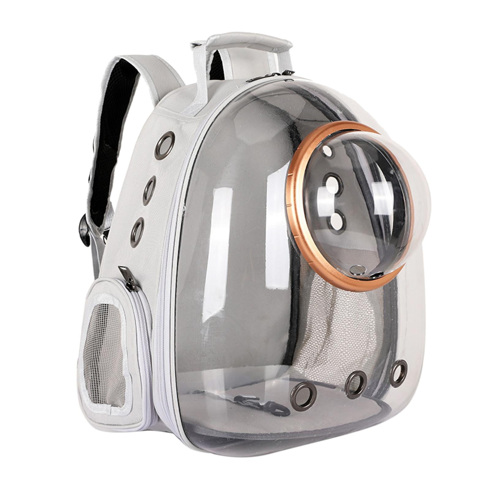Bvdfgk Cat Dog Carrier Clear Capsule Backpack Travel Sightseeing Knapsack Gray