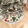 thumbnail image 5 of GZHJMY Christmas Tree Skirt, Christmas Elements on White 36" for Indoor Outdoor Holiday Party Office Store Cupboard Decoration, 5 of 6
