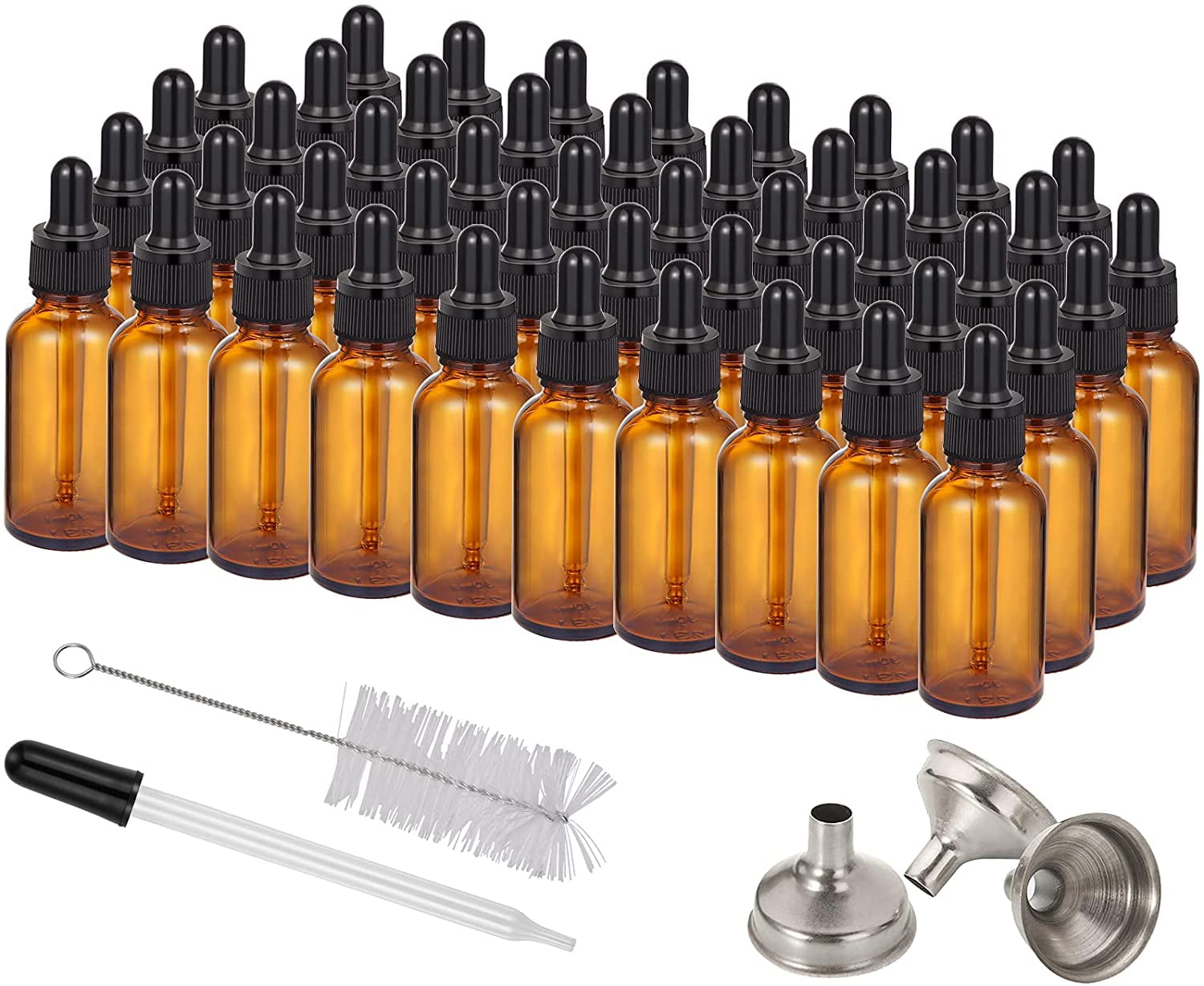 1 oz. Amber Glass Bottles with Dropper Caps (Pack of 6) - AromaTools®