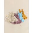 thumbnail image 3 of RUINIXCW Kids Toddler Baby Girl Summer Tulle Dress Birthday Cake Smash Outfit Baby Girls Photoshoot Outfits Sleeveless Mesh Ruffled Princess Birthday Baptism Wedding Party Dress, 3 of 9