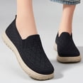 thumbnail image 5 of IEMIEMIEM Orthopedic Shoes for Women Arch Support Sneakers Lightweight Non Slip Slip on House Shoes Knitted Mesh Stretch Comfort 2026 Foam Shoes Black 7 Wide, 5 of 7