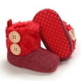 thumbnail image 5 of Tao Tao Baby Boy Girl Boots Newborn Shoes Winter Snow Bowknot Anti-Slip Soft Sole Warm Infant Toddler Prewalker Booties Red 0 Months, 5 of 9