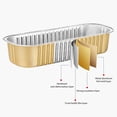 thumbnail image 2 of Caja De Lata De Freidora De Aire Freidora de aire desechable Bandeja de lata Papel de aluminio Caja de lata para hornear Sartén para barbacoa (Oro 10 piezas) Ndcxsfigh Libre de BPA, 2 of 8