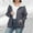 Gray, variant on zejinsd Jacket Coat for Women Women's Fashion Large Size Solid Color Full Zip Up Hooded Plus Velvet Thickened Sweater Drop Shoulder Long Sleeve Jacket