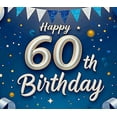 thumbnail image 4 of Sparkling Blue Silver 60th Birthday Banner Backdrop Background Party Supplies Photography Props Birthday Decoration Birthday Party Decorations, 4 of 7
