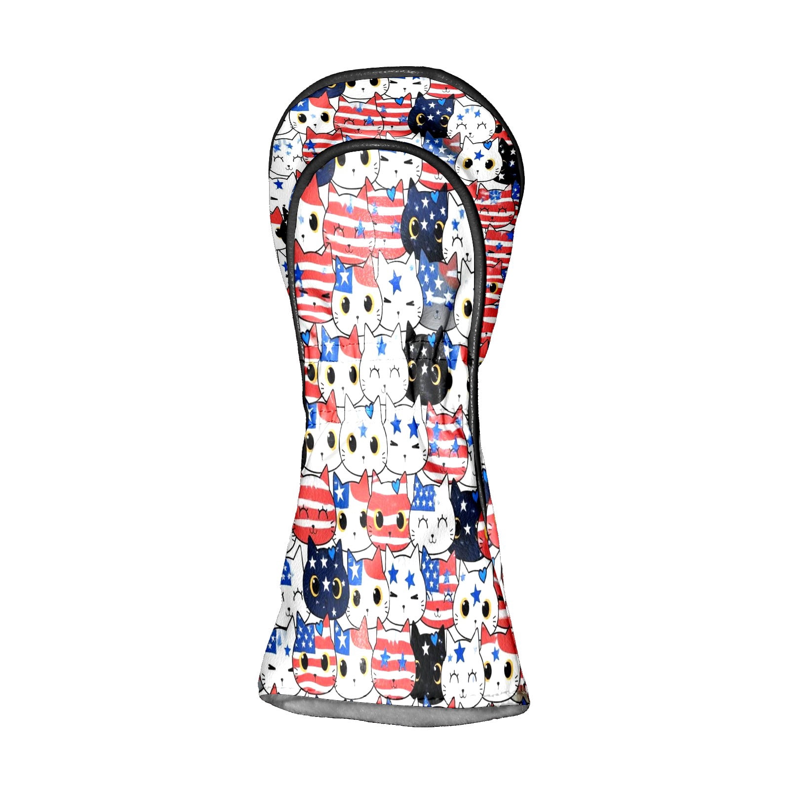Golf Club Covers, Cartoon2 Premium PU Leather Driver Hybrid Putter Head Covers with Velvet Lining, Waterproof Golf Gifts for Men Women