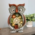 thumbnail image 4 of Outdoor Garden Decor, Seizeen Solar Lights Owl Figurines Animal Garden Statue for Outside, Unique Gardening Gifts for Women, Patio/Balcony/Yard/Lawn Ornament & Housewarming Gifts, 4 of 10