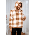 thumbnail image 6 of Women's Sherpa Pullover Sweatshirt Faux Fleece Quarter Zip Hoodie Double Fuzzy Hoodies with Pockets, 6 of 7