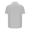 thumbnail image 4 of Titcea Golf Shirts for Men Short Sleeve Solid Color Lapel Leisure Shirt Lightweight Breathable Shirts for Summer Vacation(S-3XL), 4 of 9