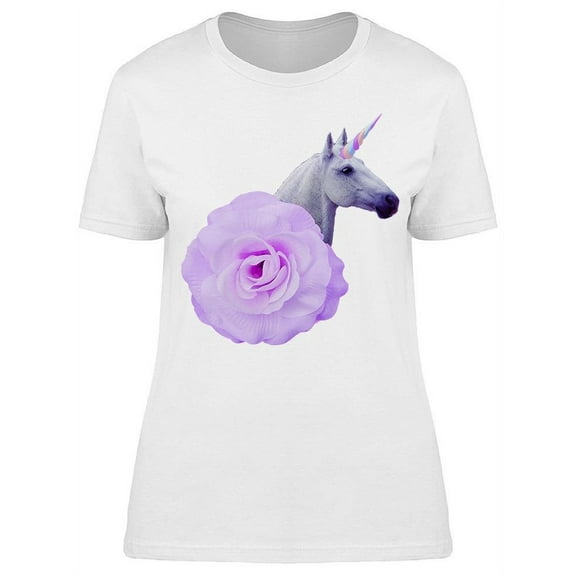 Pastel Rose Unicorn Candy Horn T-Shirt Women -Image by Shutterstock, Female 3X-Large