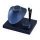 thumbnail image 4 of Exhibidor de joyas, elegante organizador de almacenamiento decorativo, soporte de exhibición de collares para ferias comerciales, hogar, dormitorio, Azul oscuro, 4 of 10