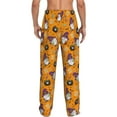 thumbnail image 3 of Uemuo Halloween Witches Gnome Pattern Men's Wide Leg Palazzo Lounge Pants with Pockets Light Weight Loose Comfy Casual Pajama Pants-XX-Large, 3 of 9