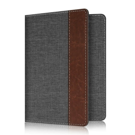 Security Pass Holder - Passport Holder Travel Wallet RFID Blocking Case Cover - Securely Holds Passport,Boarding Passes, Denim Charcoal