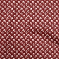 thumbnail image 1 of oneOone Velvet Maroon Fabric Skull Sewing Craft Projects Fabric Prints By Yard 58 Inch Wide, 1 of 4