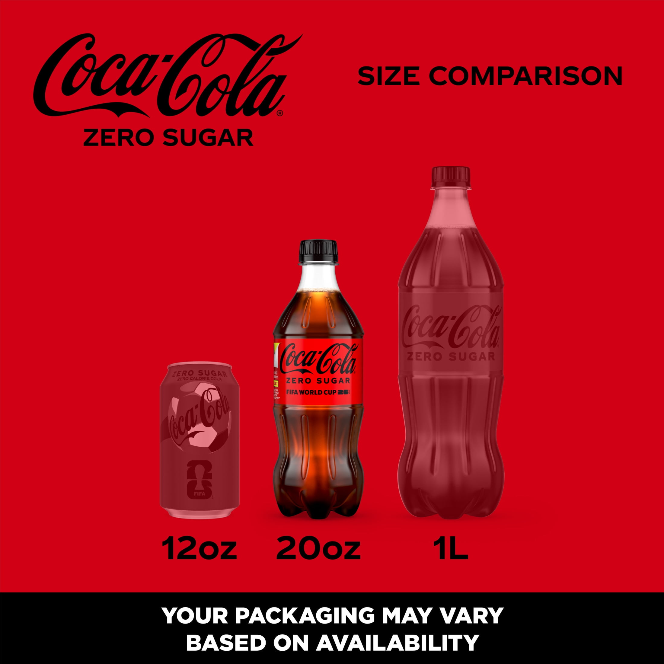 Coca-Cola Zero Sugar Soda Pop Bottle, 20 fl oz