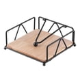 thumbnail image 2 of Soporte de almacenamiento de pañuelos de mesa, caja de almacenamiento de servilletas, organizador de comedor, encimera, plato de Metal, dispensador de , negro Sunnimix Servilletero, 2 of 8