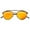 Orange, variant on grinderPUNCH Slim Round Flash Yellow Red Mirror Lens Black Metal Frame Sunglasses