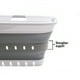 thumbnail image 4 of SAMMART Cesta plegable de plástico para la colada de 42 L (11 galones) – Contenedor/organizador de almacenamiento plegable – Cesta/cesta para ahorrar espacio (1, blanco/gris), 4 of 5