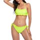 thumbnail image 2 of Conjunto de bikini con lazos laterales, tankini con volantes y cuello halter, talla S, 2 of 6