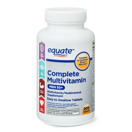 Equate Complete Multivitamin Tablets, Men 50+, 200