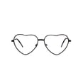 thumbnail image 2 of Gravity Shades Women's Heart Shaped Transparent Clear Lens Sunglasses, Black, 2 of 4