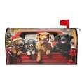 thumbnail image 2 of PHELIKA Christmas Red Truck Golden Retriever Dog 06 Mailbox Covers Magnetic Mailbox Wraps Post Letter Box Cover Mailwrap Garden Home Decor Standard Size 25.5"H x 21"W, 2 of 8
