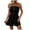 Black, variant on Elegant Plus Size Strapless Jumpsuit for Women Comfortable Casual Summer Wear with Convenient Side Pockets Design