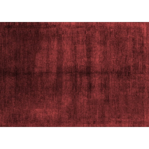 Ahgly Company Indoor Rectangle Abstract Red Modern Area Rugs, 5' x 7'
