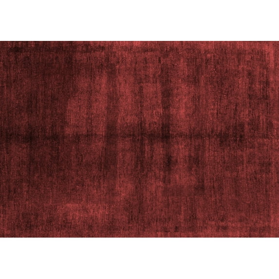 Ahgly Company Indoor Rectangle Abstract Red Modern Area Rugs, 5' x 7'